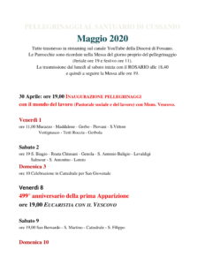 Maggio 2020 Calendario pellegrinaggi CUSSANIO-1