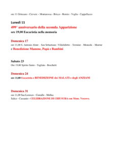 Maggio 2020 Calendario pellegrinaggi CUSSANIO-2